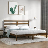 vidaXL Bed frame solid wood black 75x190 cm