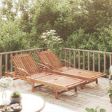 vidaXL Sun Lounger Set with Table Solid Acacia Wood
