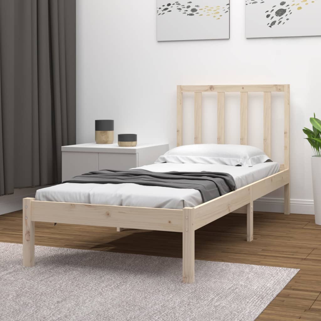 vidaXL Bedframe zonder matras massief grenenhout 75x190 cm
