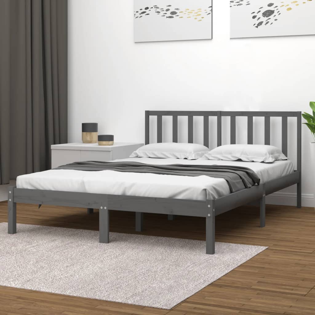 vidaXL Bedframe zonder matras massief grenenhout 75x190 cm