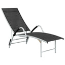 vidaXL Lit textile en aluminium noir
