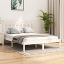 vidaXL Bedframe massief hout zwart 75x190 cm