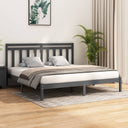 vidaXL Bedframe massief hout zwart 75x190 cm
