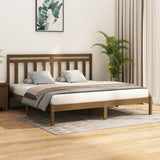 vidaXL Bed frame solid wood black 75x190 cm