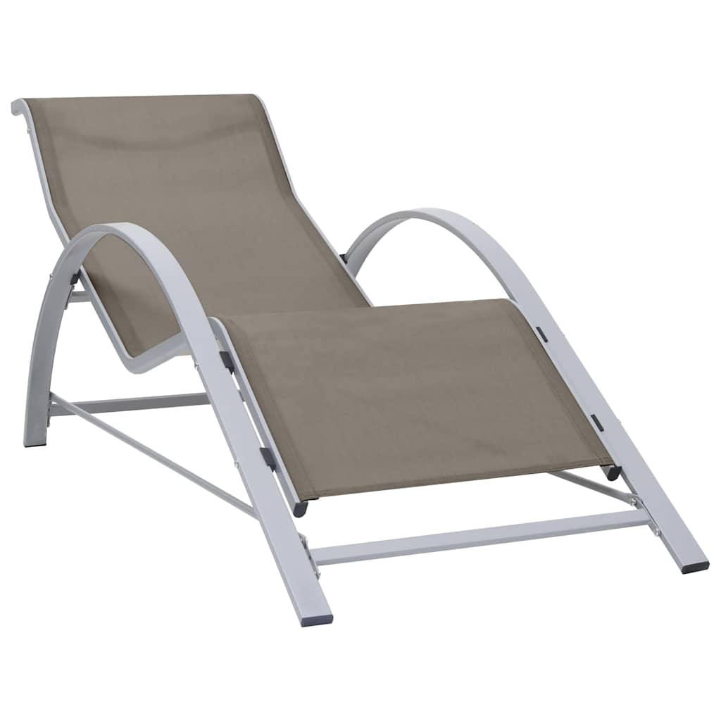 vidaXL Sun Lounger Textilene and Aluminium Green