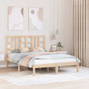 vidaXL Cadre de lit massif blanc noir 75x190 cm