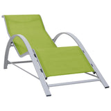 vidaXL Sun Lounger Textilene and Aluminium Green