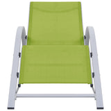 vidaXL Sun Lounger Textilene and Aluminium Green