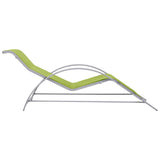 vidaXL Sun Lounger Textilene and Aluminium Green