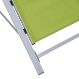 vidaXL Sun Lounger Textilene and Aluminium Green