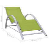 vidaXL Sun Lounger Textilene and Aluminium Green