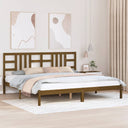 vidaXL Cadre de lit massif blanc noir 75x190 cm