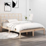 vidaXL Bedframe massief hout wit 75x190 cm