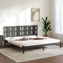 vidaXL Bedframe massief hout zwart 75x190 cm