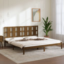 vidaXL Bedframe massief hout zwart 75x190 cm