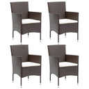 vidaXL Garden Chairs 4 pcs Poly Rattan Black