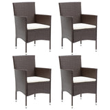 vidaXL Tuinstoelen 4 st poly rattan zwart