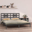 vidaXL Bedframe massief hout zwart 75x190 cm