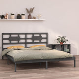 vidaXL Bedframe massief hout zwart 75x190 cm