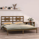 vidaXL Bedframe massief hout zwart 75x190 cm
