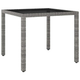 vidaXL Tuintafel 90x90x75 cm poly rattan zwart