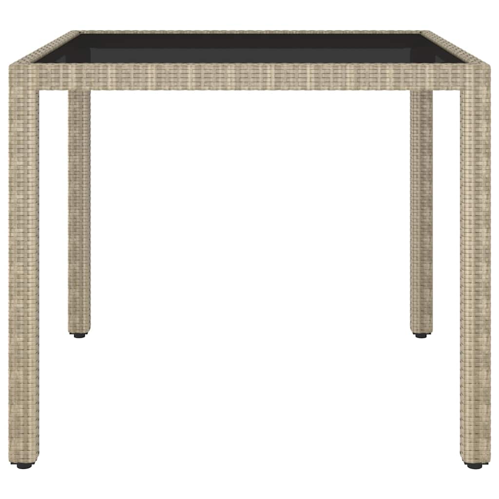 vidaXL Tuintafel 90x90x75 cm poly rattan zwart