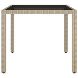 vidaXL Tuintafel 90x90x75 cm poly rattan zwart