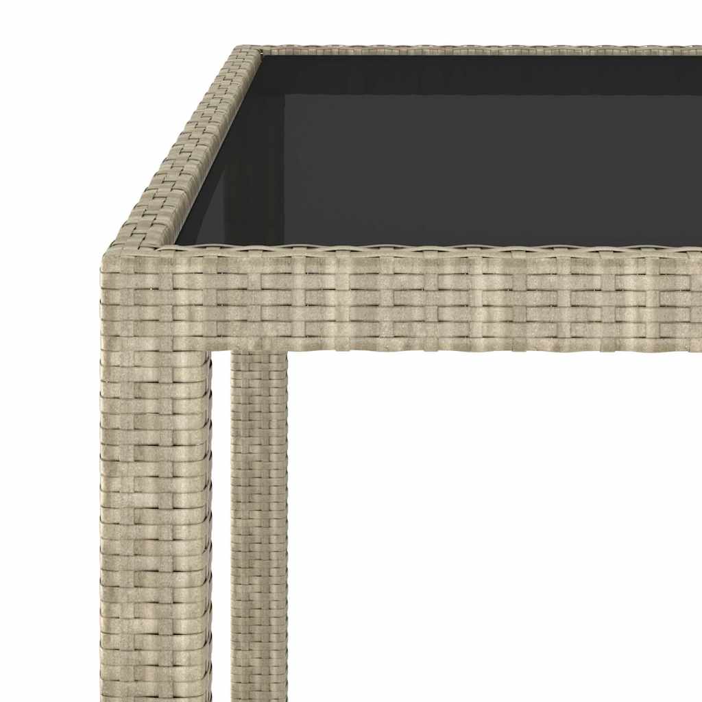 vidaXL Tuintafel 90x90x75 cm poly rattan zwart