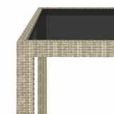 vidaXL Tuintafel 90x90x75 cm poly rattan zwart