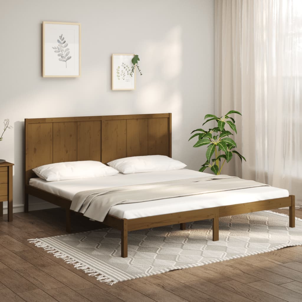 vidaXL Bedframe zonder matras massief grenenhout 120x190 cm