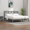 vidaXL Bedframe massief hout zwart 75x190 cm