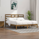 vidaXL Bedframe massief hout zwart 75x190 cm