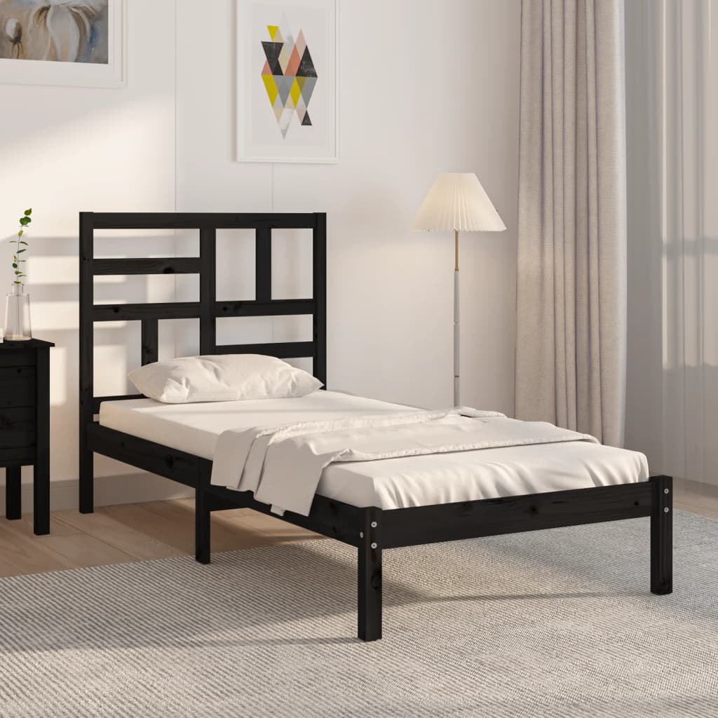 vidaXL Bed Frame Solid Wood 75x190 cm