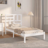 vidaXL Bed Frame Solid Wood 75x190 cm