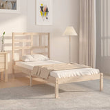 vidaXL Bed Frame Solid Wood 75x190 cm