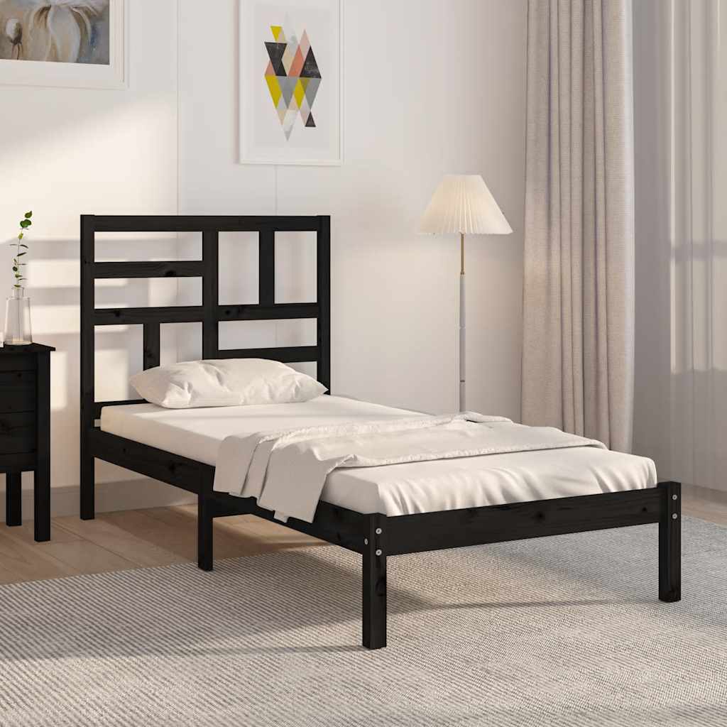 vidaXL Bed Frame Solid Wood 75x190 cm