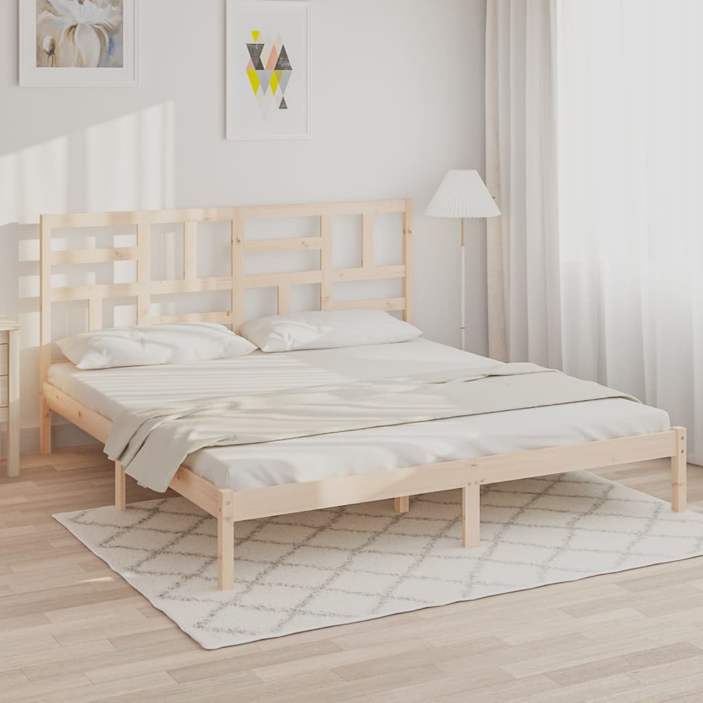 vidaXL Bed Frame Solid Wood 75x190 cm