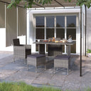 vidaXL 4-Piece Garden Chair and Footrest Set Rattan Black