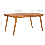 vidaXL Tuintafel 150x90x75 cm massief acaciahout