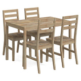 vidaXL 5-piece Dining Set Solid Acacia Wood
