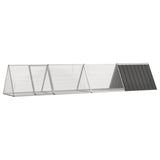 vidaXL Rabbit Hutch 201.5x80.5x71 cm galvanized steel anthracite