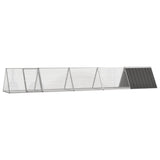 vidaXL Rabbit Hutch 201.5x80.5x71 cm galvanized steel anthracite