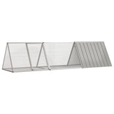 vidaXL Rabbit Hutch 201.5x80.5x71 cm galvanized steel anthracite