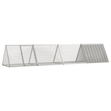 vidaXL Rabbit Hutch 201.5x80.5x71 cm galvanized steel anthracite