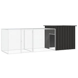 vidaXL Chicken Coop 200x91x100 cm Galvanized Steel Anthracite