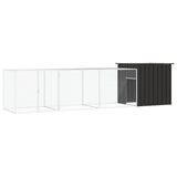 vidaXL Chicken Coop 200x91x100 cm Galvanized Steel Anthracite