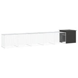 vidaXL Chicken Coop 200x91x100 cm Galvanized Steel Anthracite