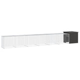 vidaXL Chicken Coop 200x91x100 cm Galvanized Steel Anthracite
