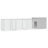 vidaXL Chicken Coop 200x91x100 cm Galvanized Steel Anthracite