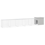 vidaXL Chicken Coop 200x91x100 cm Galvanized Steel Anthracite
